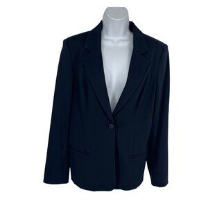 41 Hawthorn One-Button Blazer With Striped Collar Detail Womens Size L
